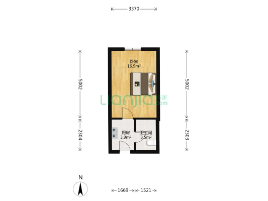 学府林居 1室0厅1卫 33平方