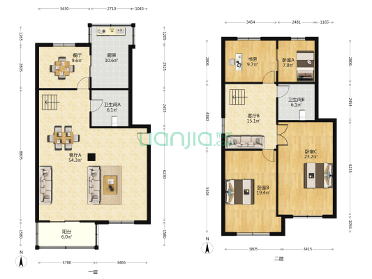 华雅苑 4室3厅2卫 198平方
