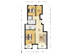 坯房 ，高楼层，采光好视野好优质大平层一梯两户洋房-涿州学府澜湾二期户型图