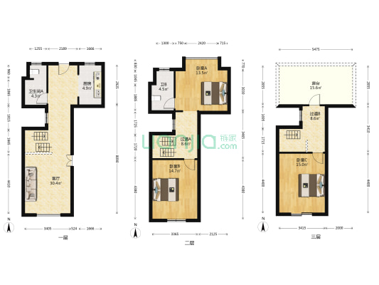 碧桂园观澜天境 3室1厅2卫 237平方