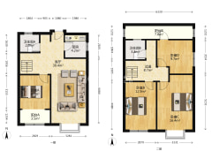 园林式小区，绿化覆盖高，上跃户型空间大-涿州鹏渤印象城牛津花园户型图