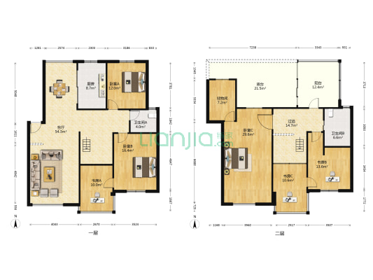 天一家园五期 6室1厅2卫 217平方