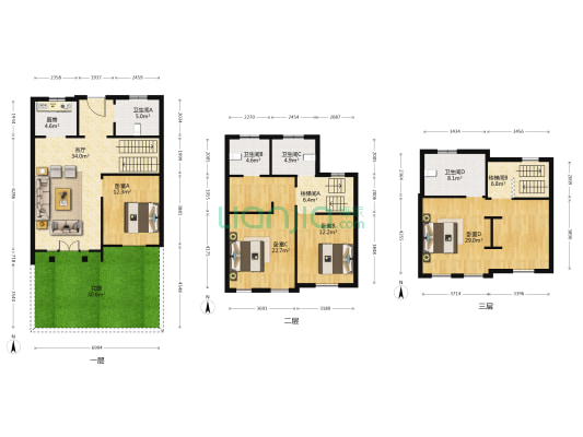 融创伍杄岛 4室1厅4卫 175平方