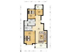 华融现代城 3室2厅 南 北-涿州华融现代城户型图