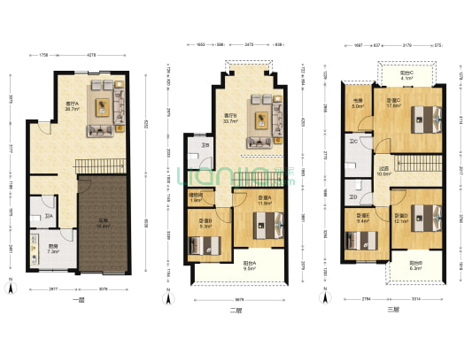 御景龙城 6室2厅4卫 229平方