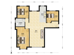 精装修 餐厅H户型 2卫 西边户 满二 带家具家电-涿州鸿坤理想湾北区户型图