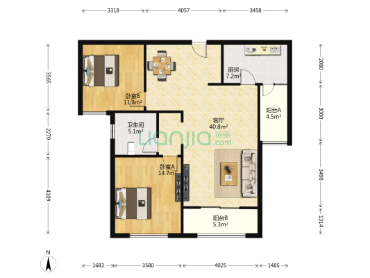 玲珑湾花园九、十区 2室1厅1卫 112平方