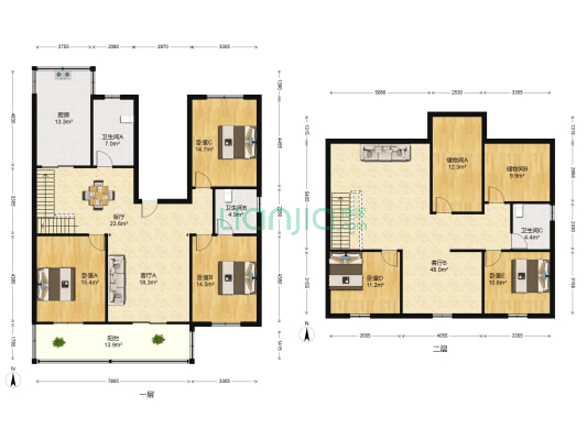 滨河东城 5室3厅3卫 186平方