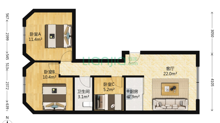 百加大街80号二手房实景图