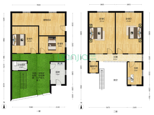 峰火里 5室0厅1卫 148平方