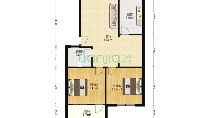 食品厂宿舍二手房实景图