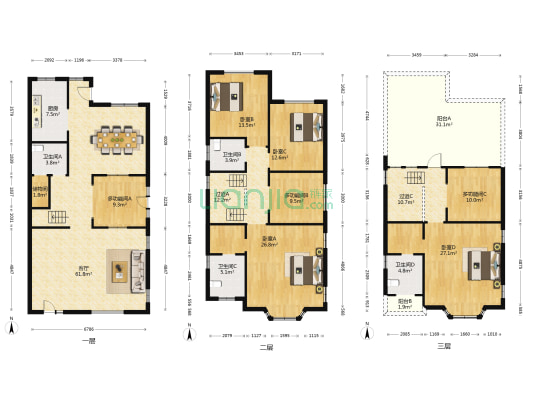 嶺海香澜郡 7室1厅4卫 232平方