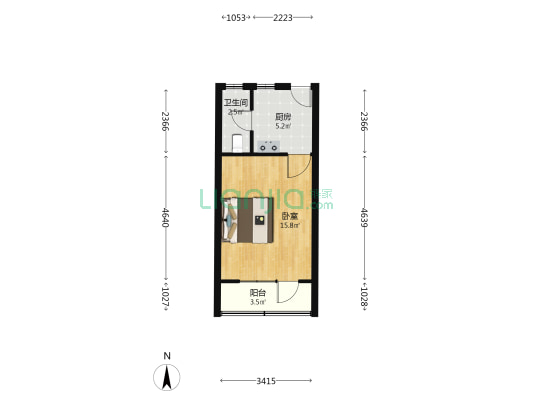 武夷路290弄 1室0厅1卫 33平方