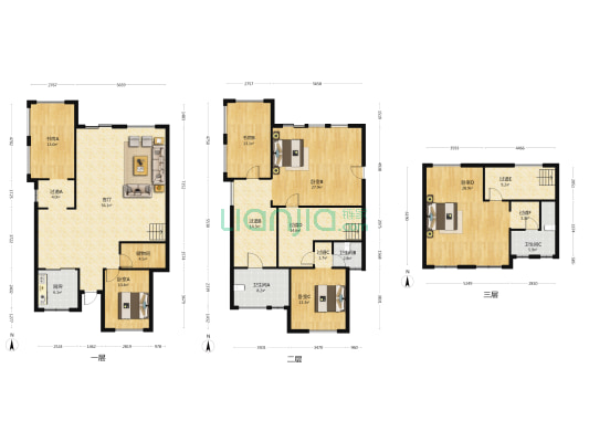 乐湾国际.山湖美郡 6室1厅3卫 212平方