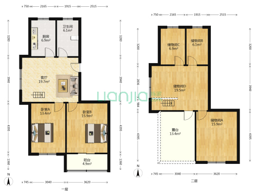 锦程文苑 2室1厅1卫 122平方
