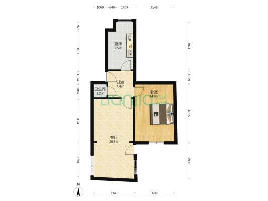旭东巷 1室1厅1卫 50平方