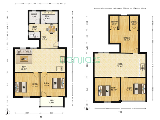 教师新村 4室2厅2卫 110平方