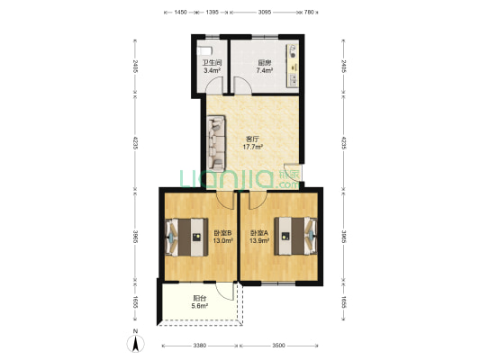 紫阳东路71号 2室1厅1卫 70平方