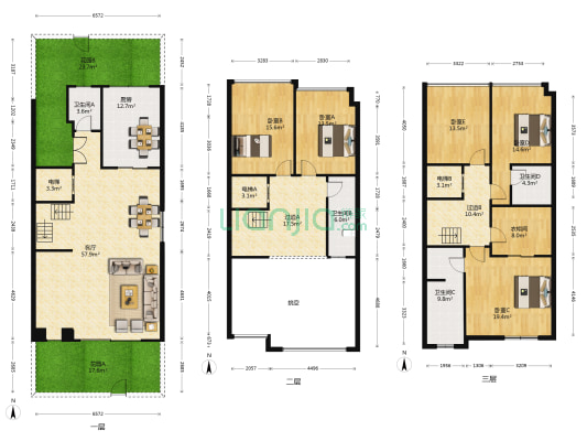 锦镇香墅 5室1厅4卫 237平方