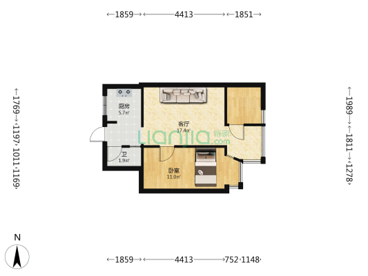 巡津新村 1室1厅1卫 40平方