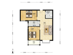 南向两居室，精装修，拎包入住，房本满二税费低-涿州名流美域户型图