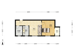 精装 东南正规一居室，拎包入住-涿州鸿盛凯旋门户型图