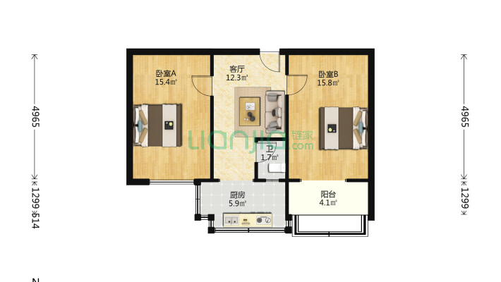 地区国防工办宿舍二手房实景图
