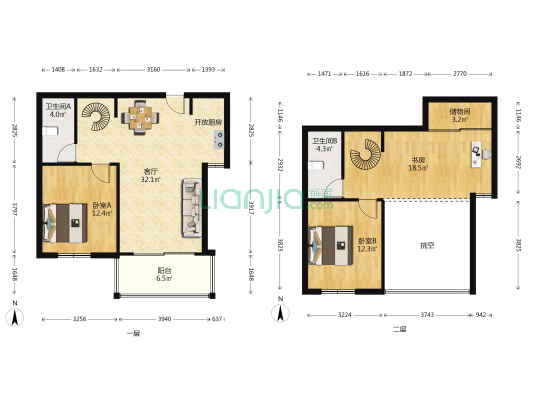 聚龙双苑 3室1厅2卫 71平方