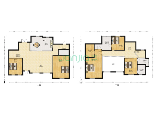 橡树湾一期联庭别墅 5室1厅4卫 225平方