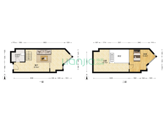 SOHO时代广场 1室1厅1卫 55平方