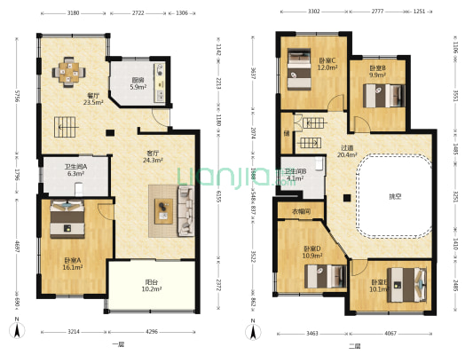 悦景花苑 5室2厅2卫 101平方