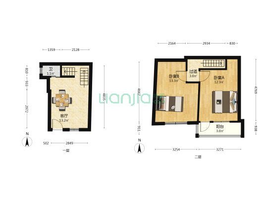 天库前散盘 2室1厅1卫 51平方