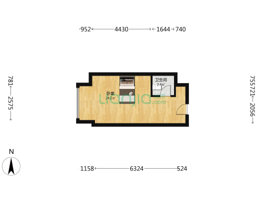 桂林华润中心万象城 1室0厅1卫 42平方
