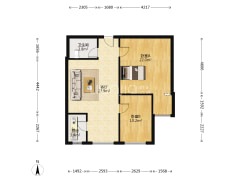 钻石广场公寓楼，两居室业主诚意出售-涿州钻石广场户型图
