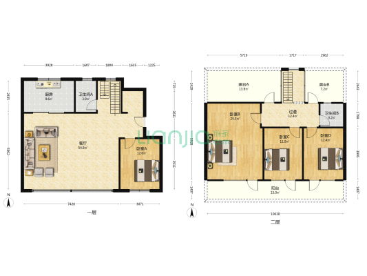 中海天赋嶺 4室1厅2卫 172平方