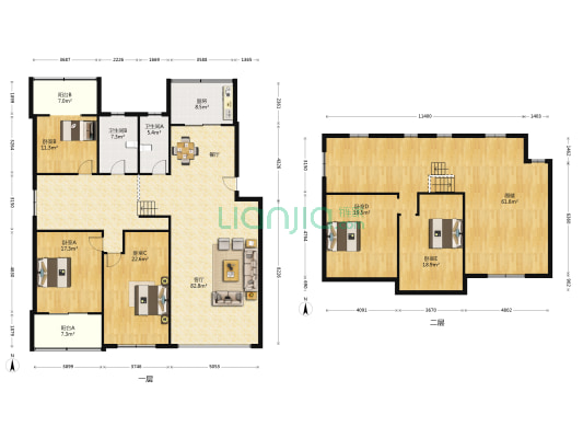 云龙区检察院公寓 5室1厅2卫 193平方