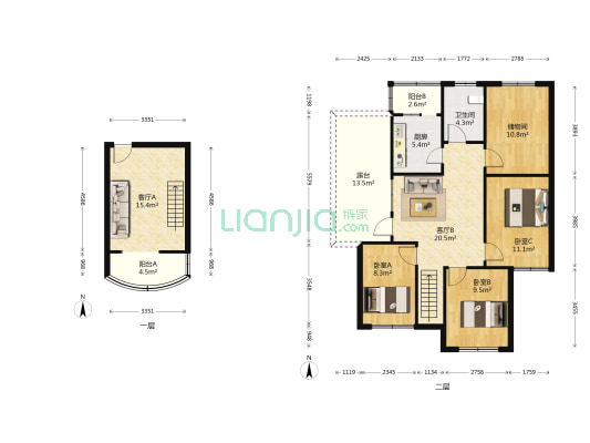 珠江荣域南院 3室2厅1卫 104平方