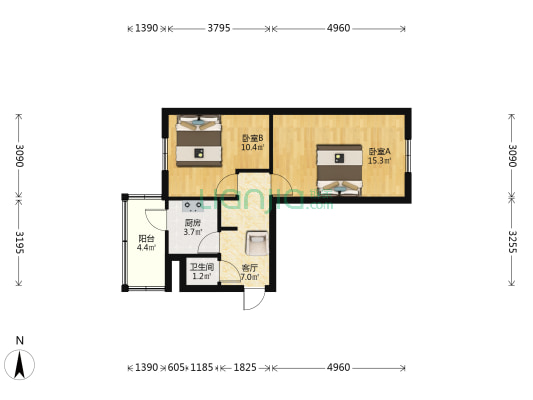 十三段新宾路 2室1厅1卫 50平方