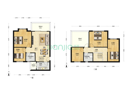 水城栖谷 5室1厅2卫 138平方