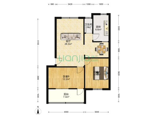 岳阳市体育局生活区 2室1厅1卫 79平方