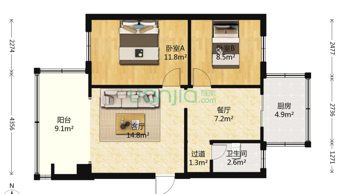 国贸路891号二手房实景图