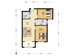 精装两居无遮挡57万·有五个地下下室-涿州鹏渤印象城牛津花园户型图