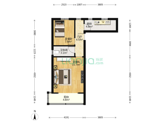 兰溪路209弄 2室0厅1卫 53平方