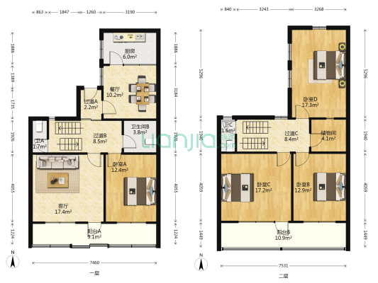 省监狱管理局 4室2厅3卫 154平方