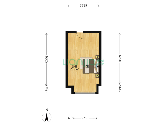 万科翡翠天骄 1室0厅0卫 40平方