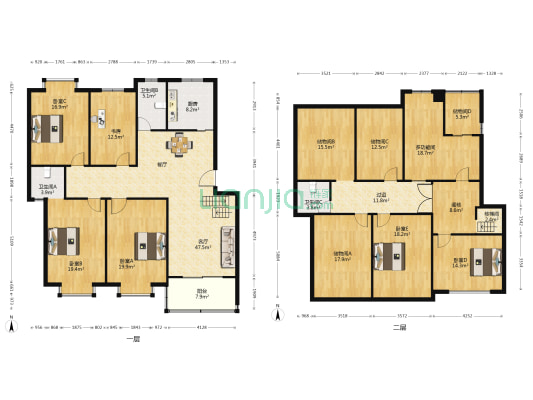 查桥春光苑 7室1厅3卫 145平方