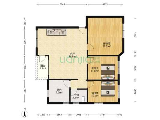 新塘石油大楼 2室1厅1卫 102平方