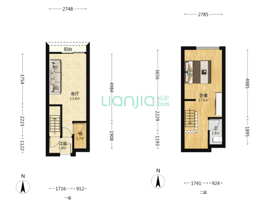 天河云商汇 1室1厅1卫 31平方
