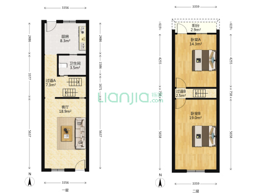 古林仁纪行新村 2室1厅1卫 78平方