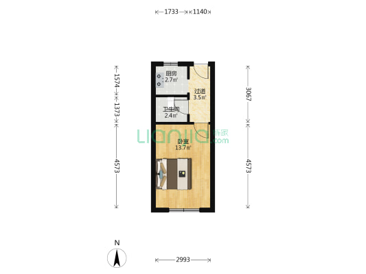 中环五栋 1室0厅1卫 40平方